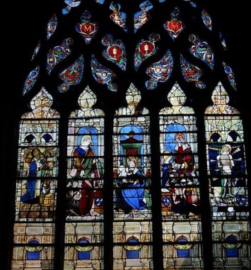 Le grand vitrail du chœur de l'église Sainte-Madeleine raconté aux enfants