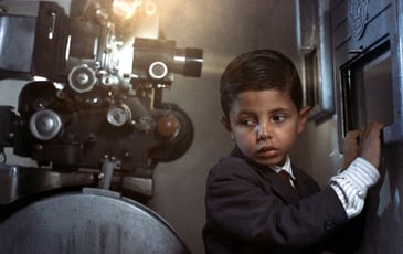 Visite de la cabine de projection du cinéma Les Lobis